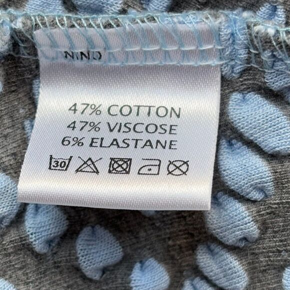 Klok Denmark Size XS Blue Textured Knit 3/4 Sleeve Dress + Cardigan Set - Picture 6 of 6